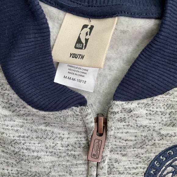 NBA Minnesota Timberwolves Jacket Full Zip Youth Bomber Style M 10/12 - Picture 2 of 8